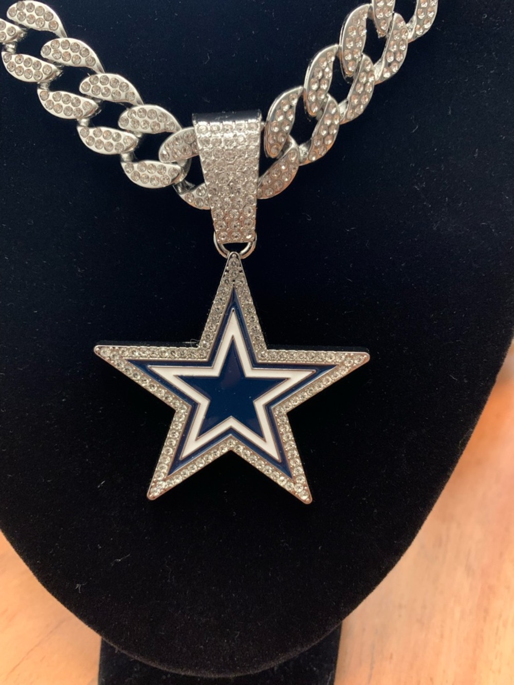 NFL Dallas Cowboys Pendant Cuban Link Necklace
